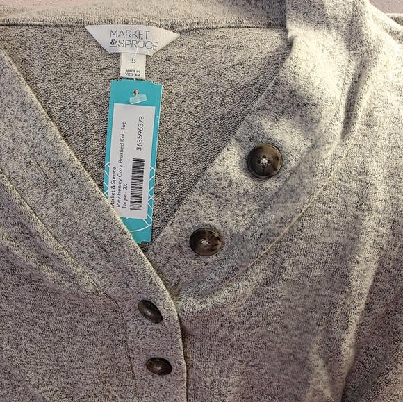 Market & Spruce Heather Gray Button-Up Cardigan - Picture 2 of 4